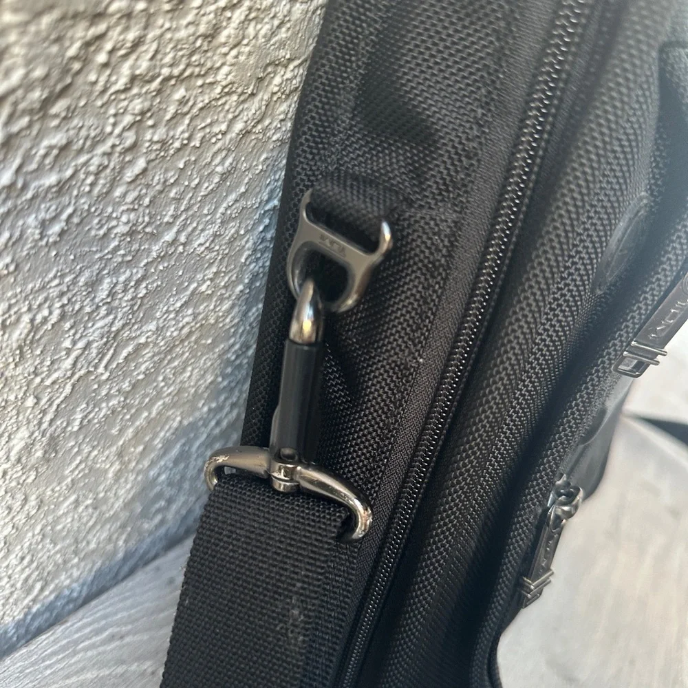 TUMI T-Pass Laptop Briefcase Black Ballistic Nylon Shoulder Bag